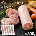 【ふるさと納税】ボロニアソーセージ5本(160g×5)セット ソーセージ ボロニア 名水豚 お肉 ステーキ バーベキュー BBQ 惣菜 豚肉 ウデ肉100% お...
