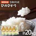 人気ランキング第16位「福岡県大木町」口コミ数「0件」評価「0」米 精米 令和5年産 福岡県産 ヒノヒカリ 20kg （5kg袋×4袋）福岡県 大木町 株式会社田中米穀 BC04