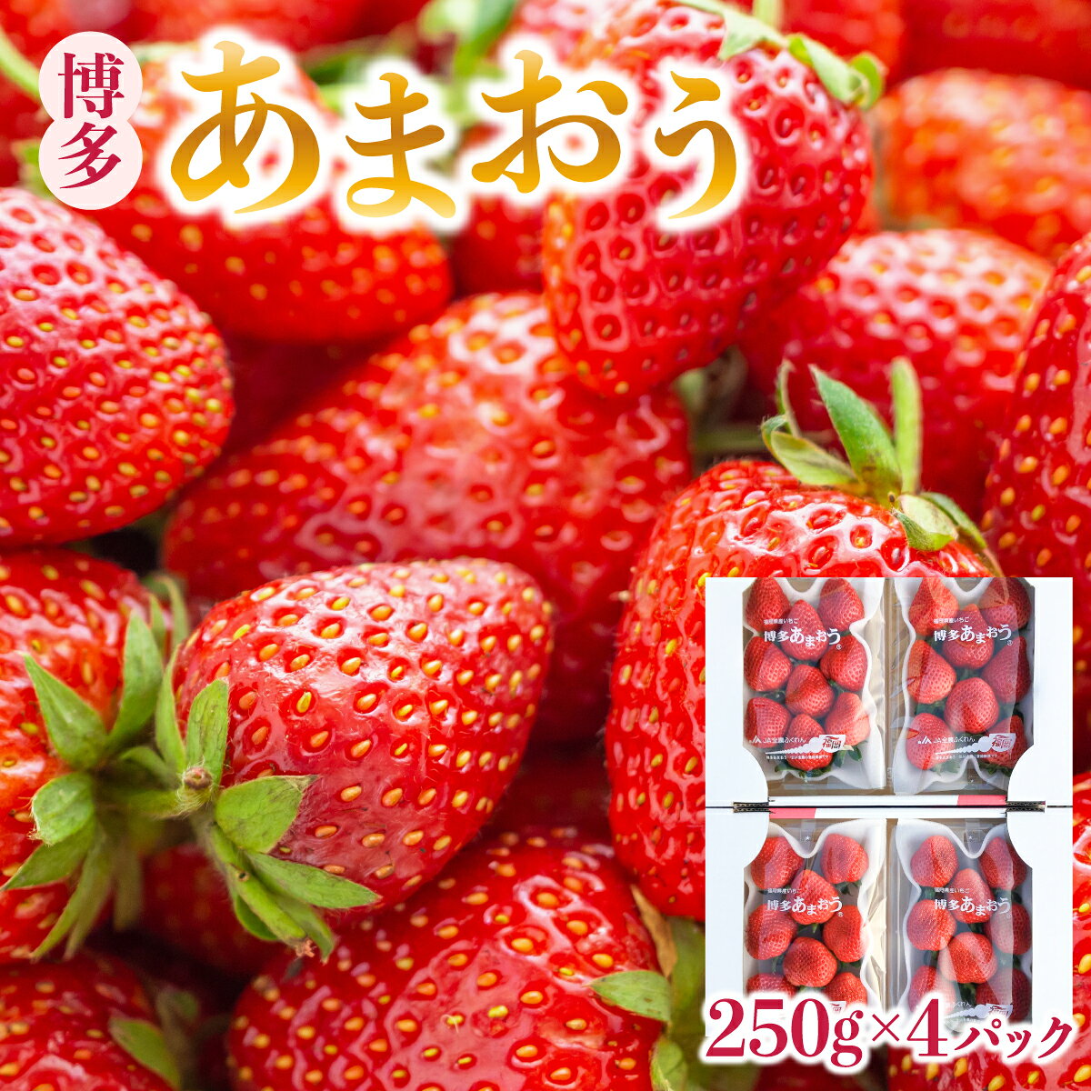 博多あまおう 250g×4P(G.DX以上)【2027年4月以降発送】| 先行予約 いちご イチゴ 苺 福岡県 甘い フルーツ 成果 ギフト 人気 国産 DF007