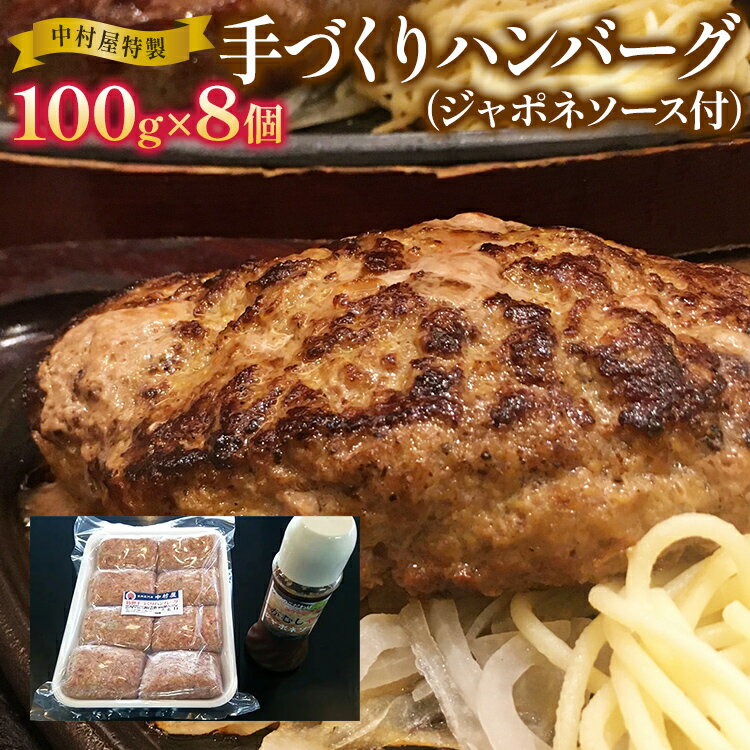 中村屋特製 手づくりハンバーグ(100g×8個 ソース付) おすすめ 福岡県 大木町