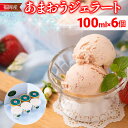 【ふるさと納税】福岡産 あまおうジェラート 100ml×6個 あまおう イチゴ いちご ジェラート スイーツ 果物 フルーツ アイス 送料無料 高級 お返し プ...