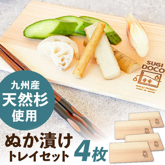 【ふるさと納税】SUGIDOCO ぬか漬け トレイ 4枚 セット　広川町 / 合同会社いなかず商店[AFAL008]