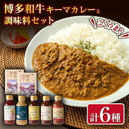 【ふるさと納税】博多和牛キーマカレーとめんたいポン酢・焼肉のたれ各種セット　広川町 / 株式会社エムエスエフ[AFBH002]