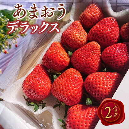 あまおうデラックス（2パック）いちご フルーツ 果物 福岡県産 冷蔵 送料無料