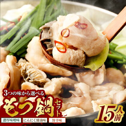 【3つの味から選べる】 九州産!七種のホルモン もつ鍋 セット （ 味噌味 にんにく醤油味 旨辛味 ） 15人前 ちゃんぽん麺 600g付 鍋 お鍋 丸腸 シマ腸 ホルモン 食物繊維 鉄分 ビタミン 冷凍 送料無料