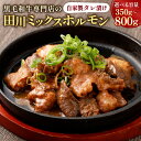 【ふるさと納税】九州産 黒毛和牛専門店の 田川 ミックスホルモン 自家製タレ漬け 〈選べる〉350g×1個 / 650g×1個 / 400g×2個 国産和牛 和...