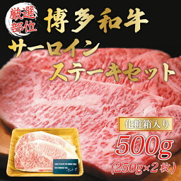 【ふるさと納税】博多和牛サーロインステーキセット 500g(250g×2枚) [a0079] 株式会社Meat Plus ※配送不可：離島【返礼品】添田町 ふるさと納税