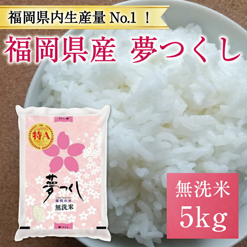 福岡県産 夢つくし 無洗米 5kg(5kg×1) [a9193] 株式会社 藤食糧 [返礼品]添田町 ふるさと納税