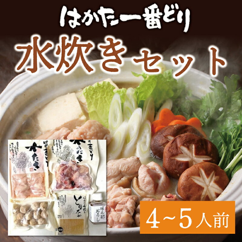 【ふるさと納税】はかた一番どり 水炊き セット(4～5人前) [a0240] 株式会社 ゼロプラス ※配送不可：離島【返礼品】添田町 ふるさと納税