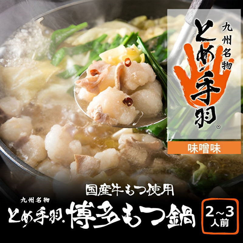 【ふるさと納税】博多 もつ鍋 セット 味噌味 2-3人前 [a9206] 株式会社フェリックス ※配送不可：離島【返礼品】添田町 ふるさと納税