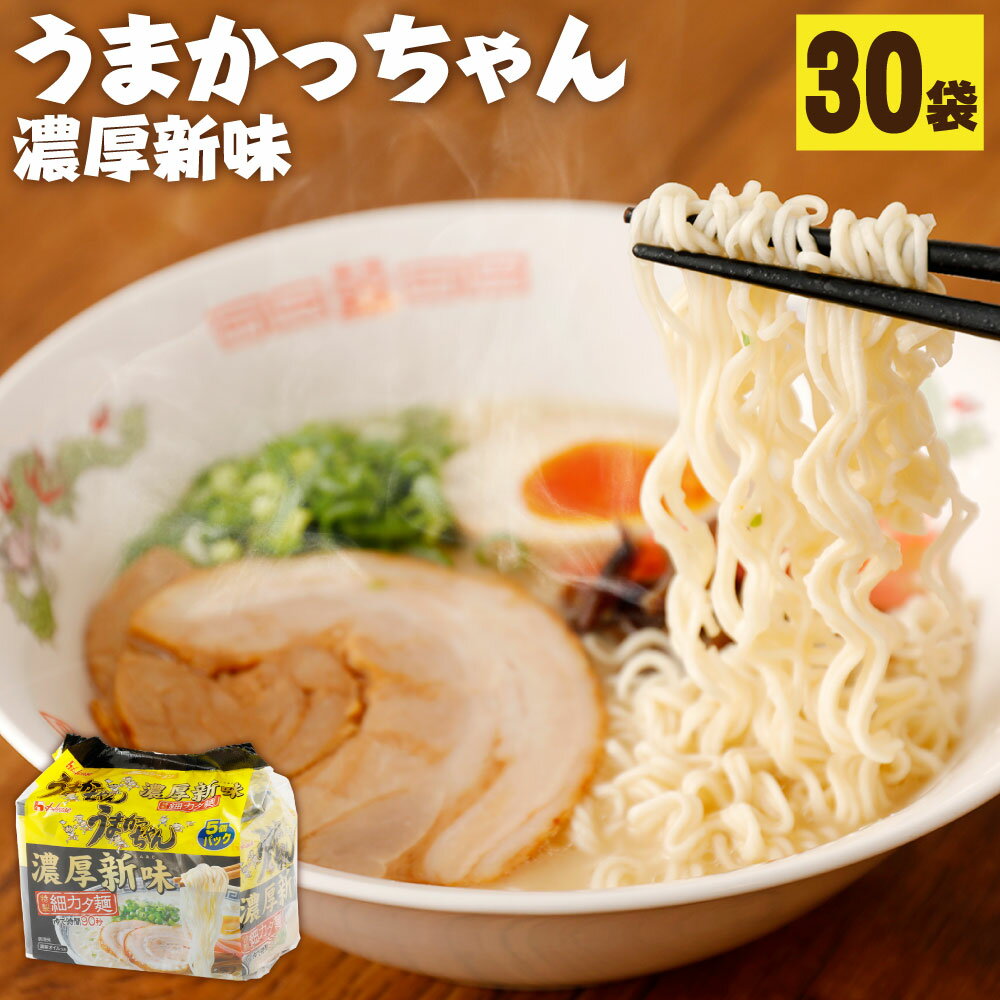 3位! 口コミ数「0件」評価「0」うまかっちゃん 濃厚新味 5袋×6パック 30食 インスタント ラーメン 豚骨 とんこつ 濃厚 拉麺 袋拉麺 九州 福岡県 送料無料