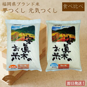 【ふるさと納税】 【 即日 発送 】「 夢つくし 」と「 元気つくし 」 食べ比べ セット （ 精米 ） 10kg 送料込