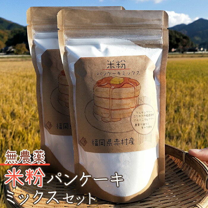 【ふるさと納税】無農薬 米粉 の パン ケーキ ミックス セット 送料無料 赤村産 うるち米 福岡 精米 米 ビーガン パンケーキ T1