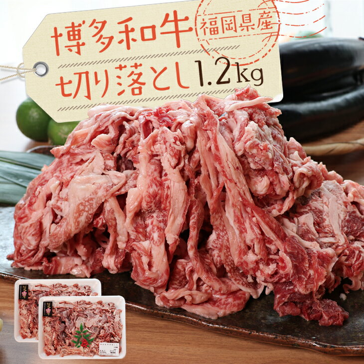 【ふるさと納税】 博多和牛切り落し　どーんと1.2Kg　3B9のサムネイル