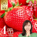 【ふるさと納税】福岡県産 あまおう 約 270 g × 4P いちご イチゴ 苺 あまおう デザート 果物 くだもの フルーツ ジャム にも ケーキ にも 先行予約 数量限定 送料無料 福岡 赤村 3W12