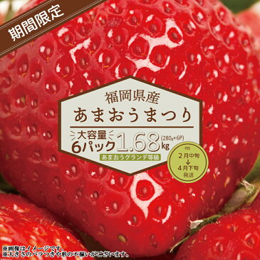 【ふるさと納税】【福岡県産あまおう】 グランデ等級　280g×6P（2月中旬～4月下旬発送）　3NB6