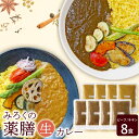 【ふるさと納税】無添加 みろくの薬膳 生カレー(チキン・ビーフ)各4食 本格 惣菜 冷凍 セット 簡単 グルメ 時短 送料無料 U08-07-01(4)
