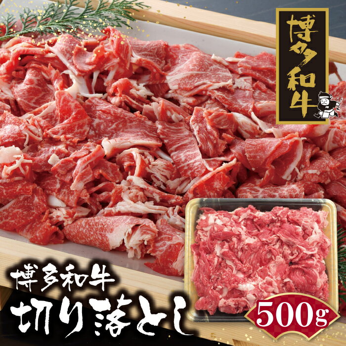 博多和牛 切り落とし500g │ 黒毛和牛 ブランド牛 牛肉 福岡県産 国産 冷凍 送料無料 レビューキャンペーン開催中 P09-01