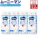 【ふるさと納税】【3ヶ月連続定期便】 ムーニーマン 男の子用 ビッグサイズ 38枚×4袋×3回 合計456枚 子供用 ユニ・チャーム 紙オムツ ハイウエスト パ...