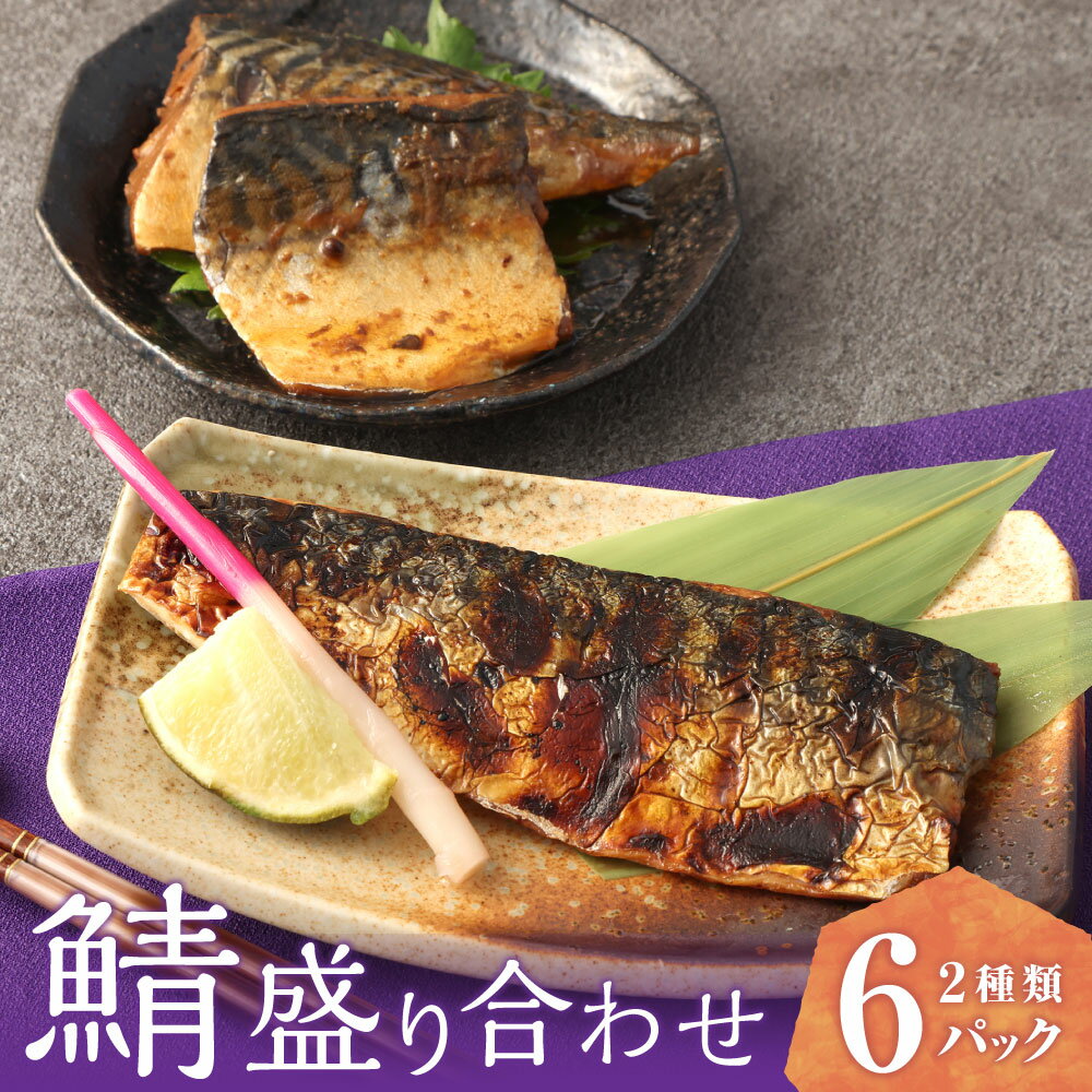 鯖 盛り合わせ 鯖のぬかだき 塩焼き 2種 各3パック 合計6パック 合計約720g サバ 鯖 さば 魚 ぬかだき 郷土料理 湯煎 レンジ レトルト 福岡県 苅田町 送料無料