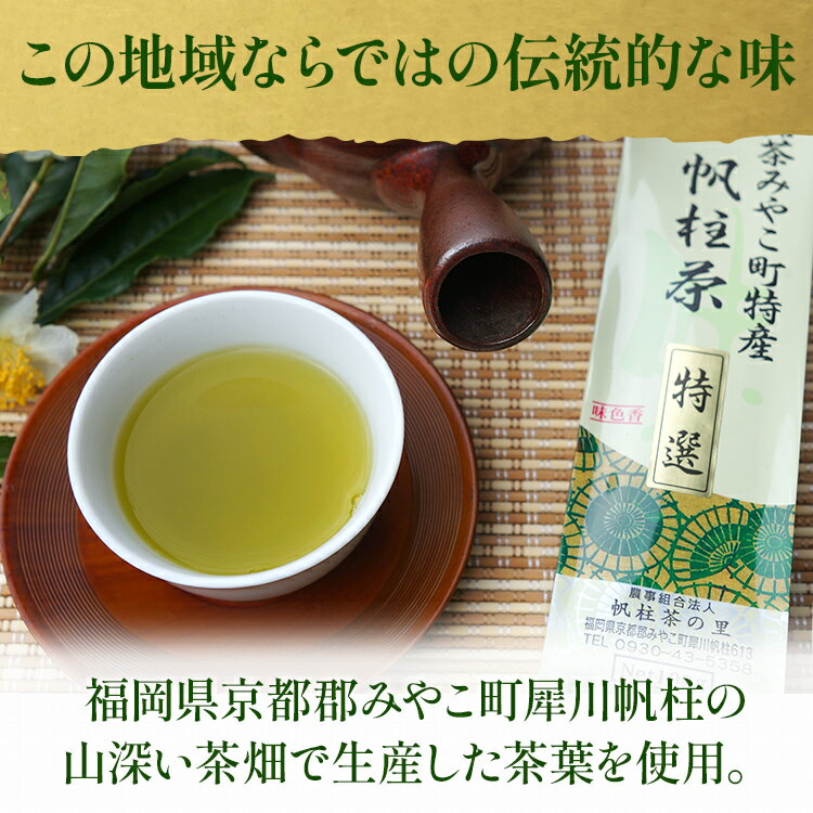 【ふるさと納税】＜銘茶みやこ町特産・帆柱茶＞特選（100g×3袋）福岡県 お茶 日本茶 緑茶 お土産 伝統 茶葉 2