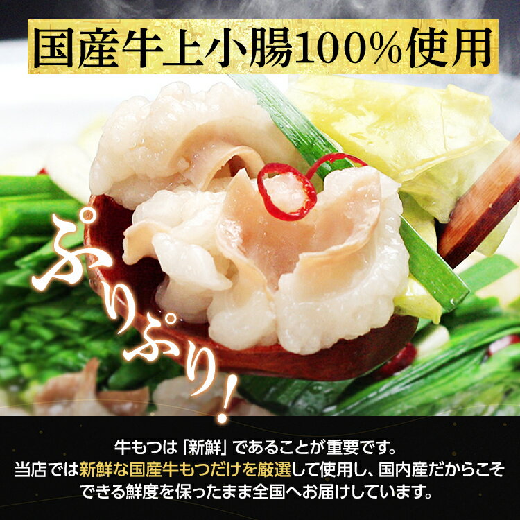 【ふるさと納税】国産牛もつ 1kgオーバー！和風醤油もつ鍋 10人前[牛もつ1.05kg／和風醤油スープ付 お取り寄せグルメ お取り寄せ 福岡 お土産 九州 福岡土産 取り寄せ グルメ 福岡県