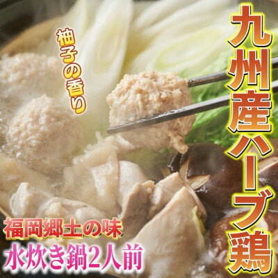 【ふるさと納税】【博多名物】鶏水炊き&もつ鍋2種(醤油味・みそ味)満腹食べくらべ　各2人前(合計6人前)(吉富町)【配送不可地域：離島】【1457808】