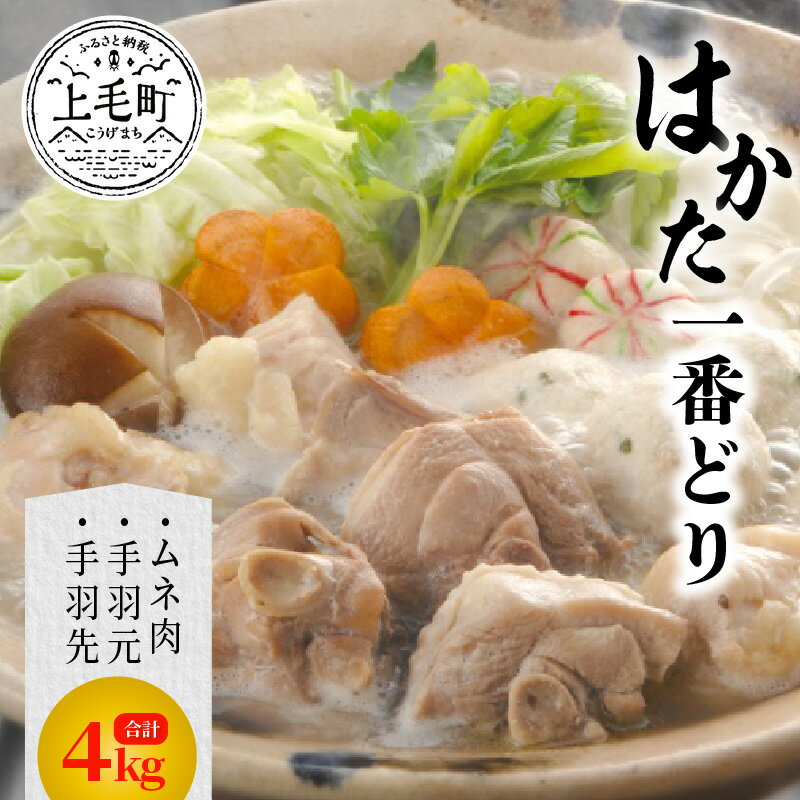 【ふるさと納税】TAR0201　福岡県産　はかた一番どり　4kgセット