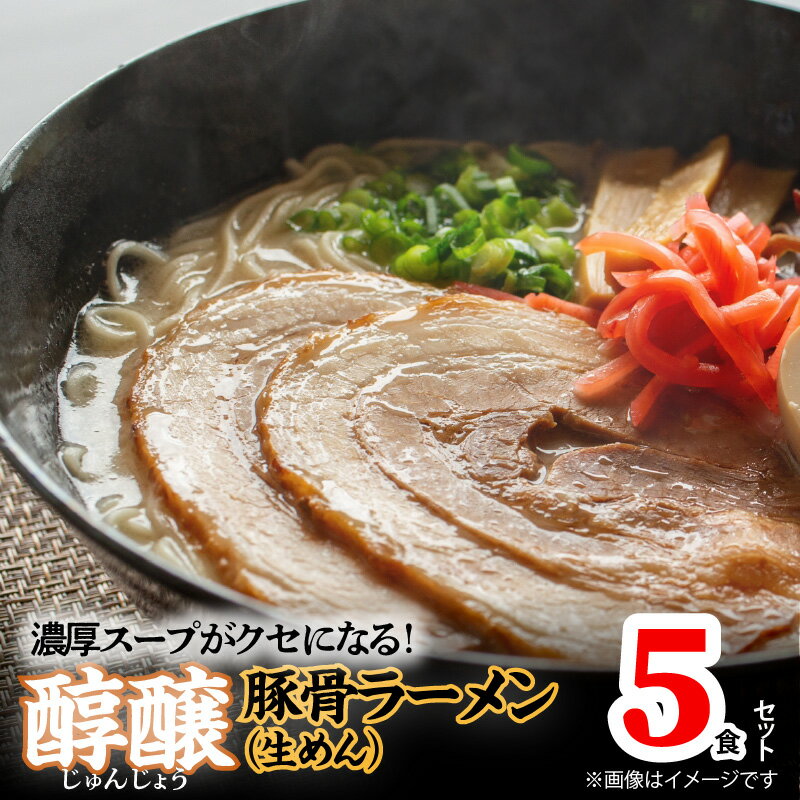 27位! 口コミ数「0件」評価「0」濃厚スープがクセになる！ 醇醸 豚骨 ラーメン 5食 生めん 細麺 とんこつラーメン 本格 博多ラーメン 濃厚 豚骨スープ 昔ながら まろや･･･ 