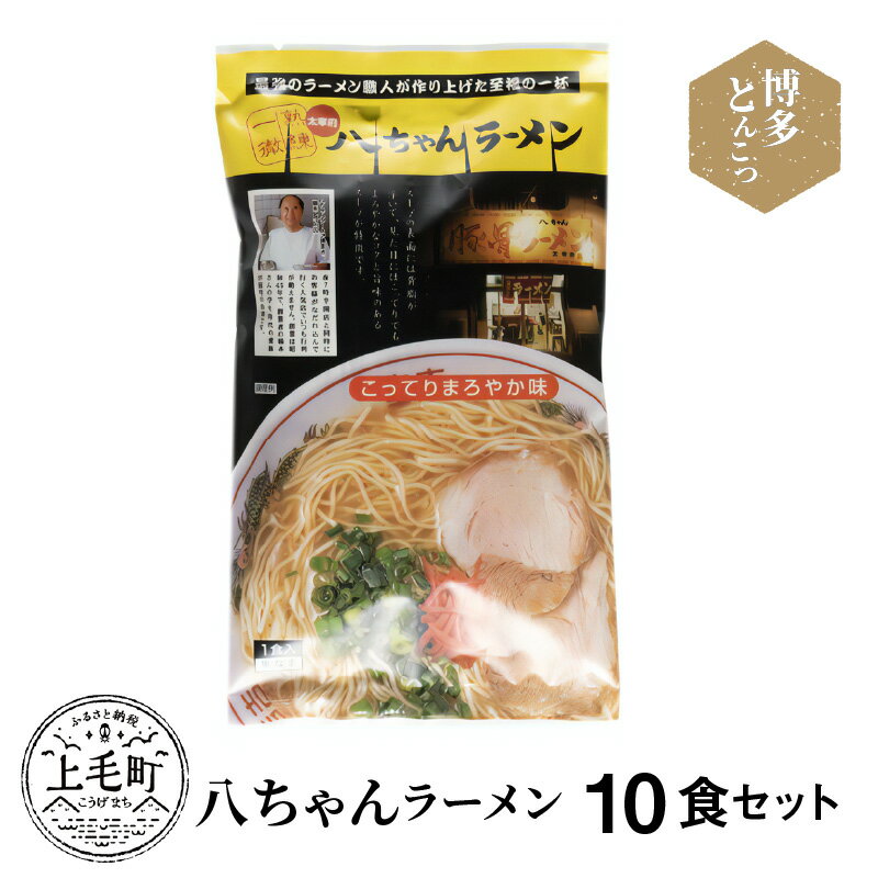 博多豚骨ラーメン 名店「八ちゃんラーメン」10食セット KNS0703