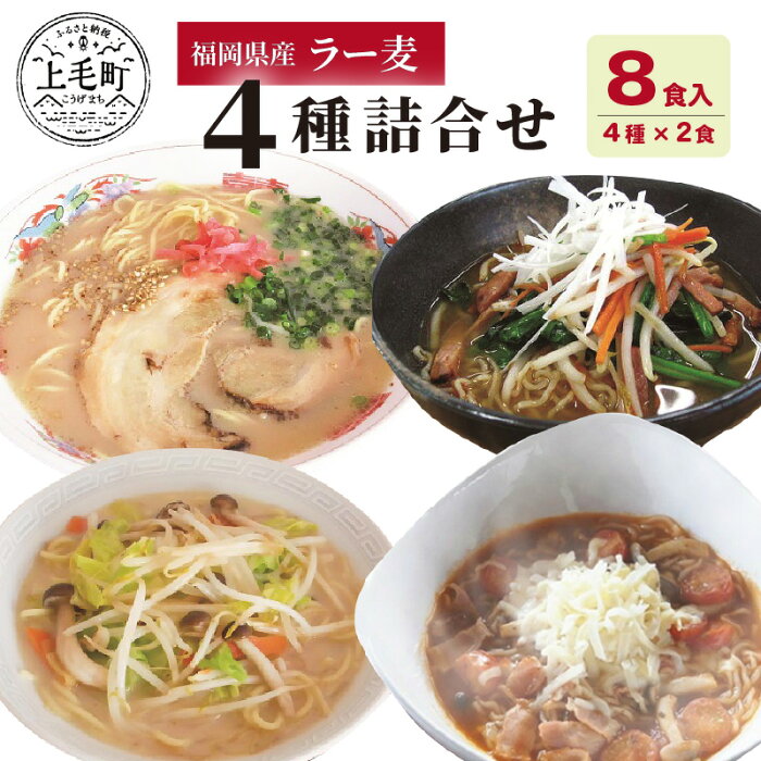 【ふるさと納税】ご当地 生 ラーメン セット 4種 × 2食 詰め合わせ 食べ比べ お楽しみ バラエティ とんこつラーメン 担々麺 ちゃんぽん とまとらーめん 国産小麦 ラー麦 食品 人気 おすすめ お取り寄せ お取り寄せグルメ 送料無料