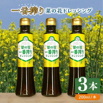 菜の花 一番搾り ドレッシング 3本《築上町》【農事組合法人 湊営農組合】 9000円 [ABAQ005]