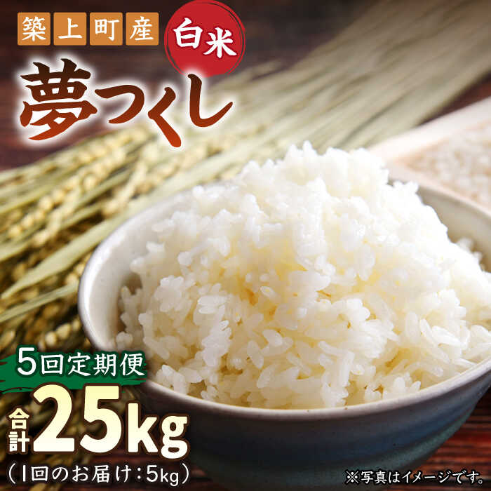 【全5回定期便】お米屋さんからお届けする「 夢つくし 」5kg《築上町》【末永商店】白米 5キロ お米 5万 47000 47000円