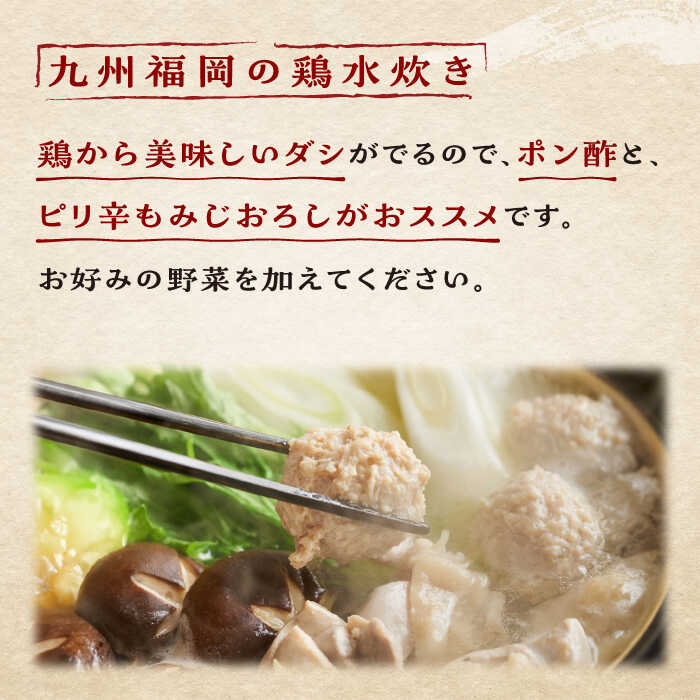 【ふるさと納税】【全3回定期便】九州産ハーブ鶏 水炊き鍋2人前×2セット（計4人前...