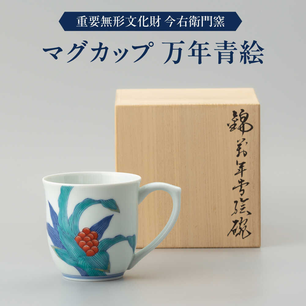 [有田焼]重要無形文化財 マグカップ 万年青絵 / 佐賀県 / 今右衛門焼佐賀店有銘堂