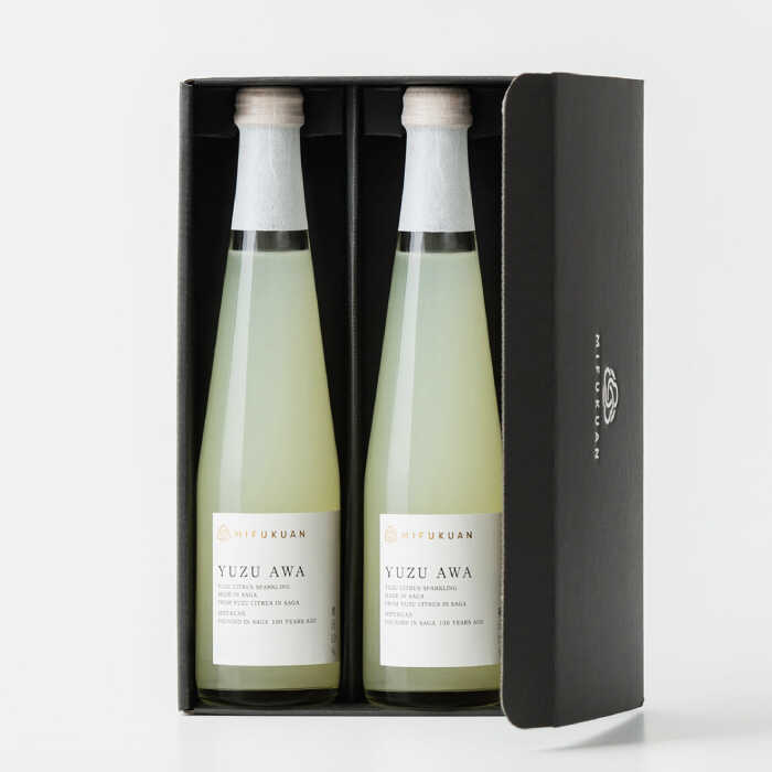 Yuzu Awa（ゆず果汁入り炭酸飲料）2本セットGift Box / 炭酸飲料 ゆず