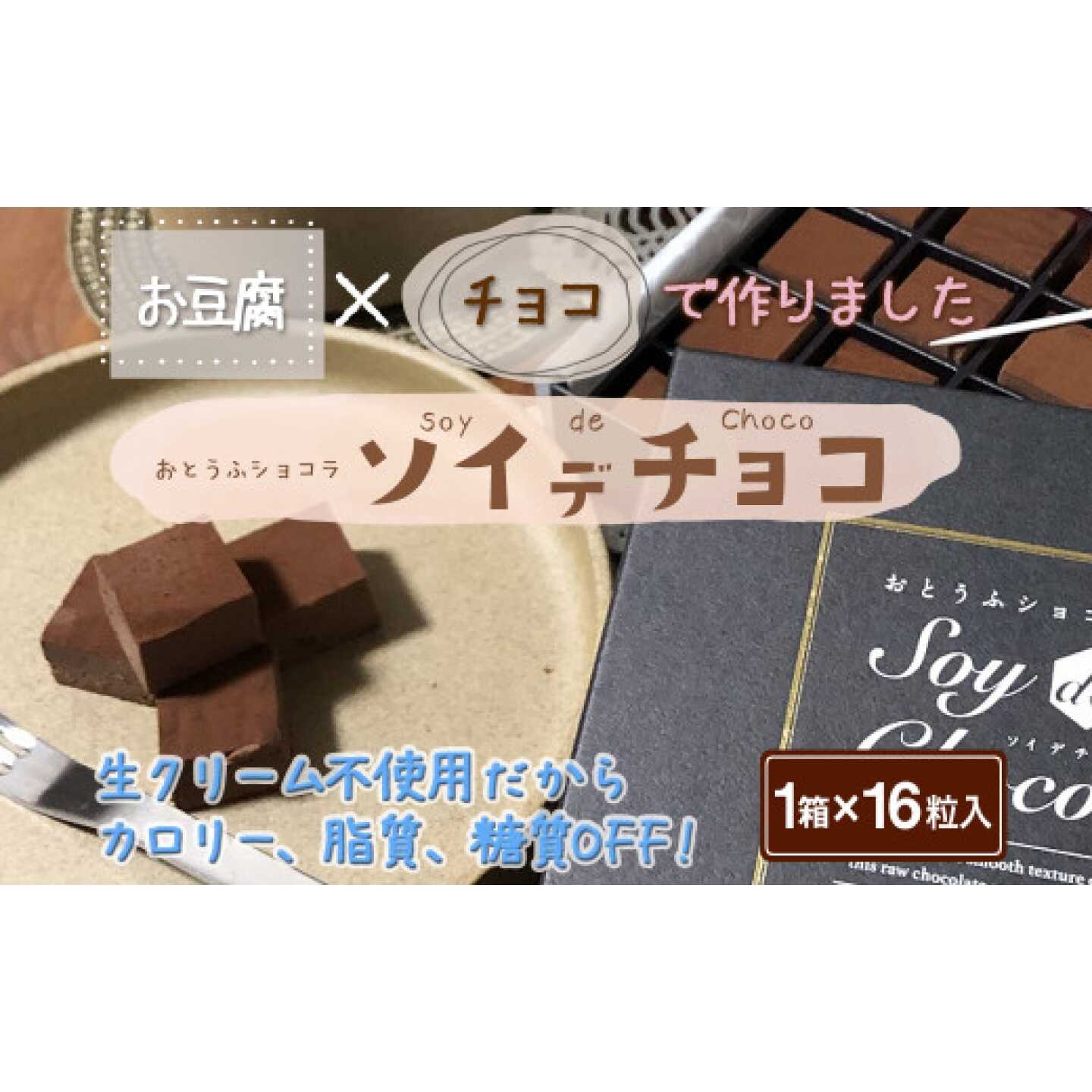 おとうふショコラ ソイ デ チョコ 16粒入×1箱 / とうふ 豆腐 チョコ スイーツ / 佐賀県 / さが風土館季楽[41AABE122]