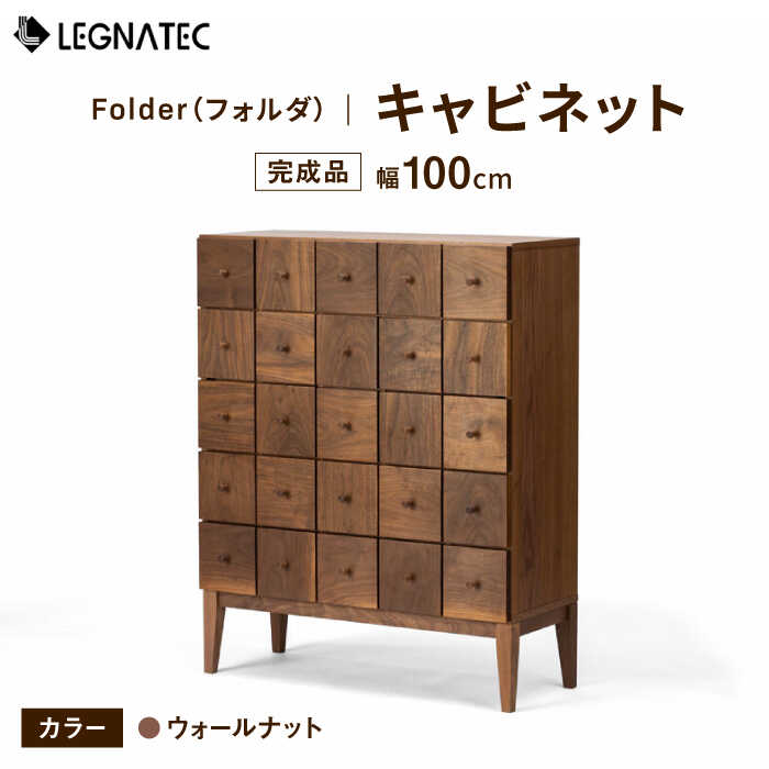 【レビューキャンペーン実施中】【安心の開梱/設置付】Folder（フォルダ）100キャビネット ウォールナット 佐賀県/レグナテック株式会社[41AACK021]