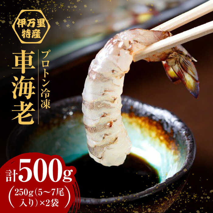 車海老 計500g(250g×2袋)/ 刺身 しゃぶしゃぶ 伊万里特産 プロトン冷凍 エビ えび 海老 車海老 / 佐賀県 / 拓水 伊万里クルマエビセンター [41AEAJ007]