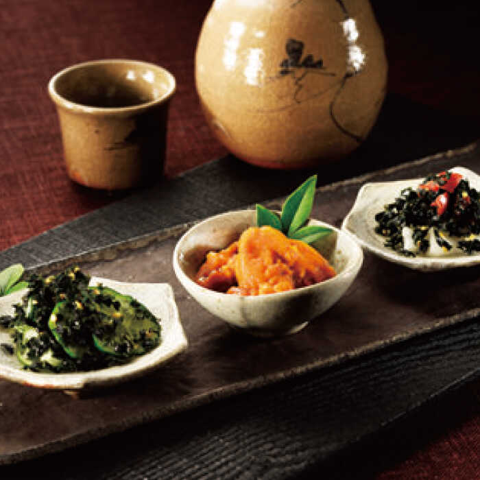 【ふるさと納税】海魚の磯の香3種セット / 生塩うに しそわかめ 梅しそわかめ うに わかめ しそ 梅 / 佐賀県 / 海魚 [41AOCS025]