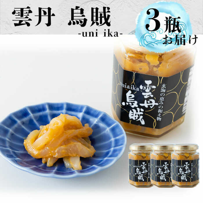 海魚の雲丹烏賊 計390g(130g×3瓶) / うに ウニ 雲丹 いか イカ 烏賊 酒の肴 / 佐賀県 / 海魚 