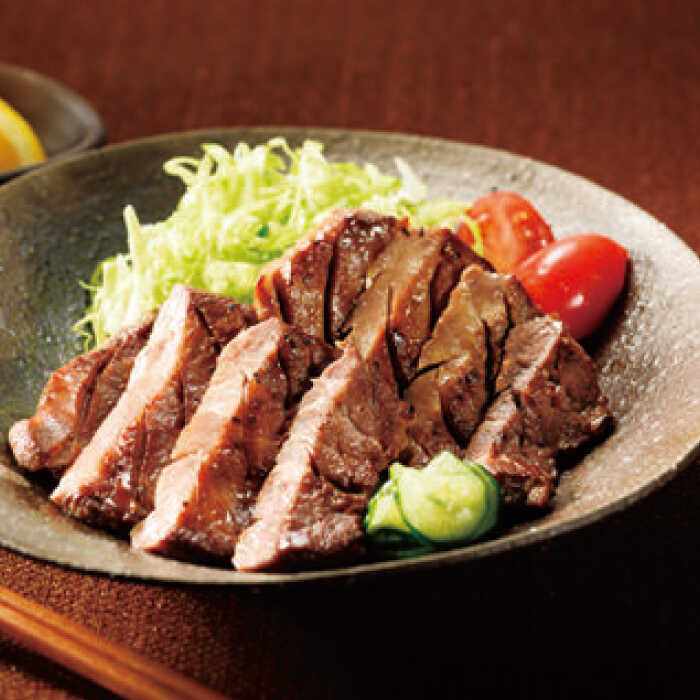 【ふるさと納税】【カット不要！】牛タン特製ガーリックオイル漬け 600g / お肉 牛肉 簡単調理 / 佐賀県 / マキハラ [41AOCS036]
