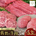 【ふるさと納税】【家計お助け返礼品】【全12回定期便】佐賀牛至福の切り落し2kgとハンバーグ16個とミルフィーユロールステーキ16個 / 佐賀県 / 有限会社佐...