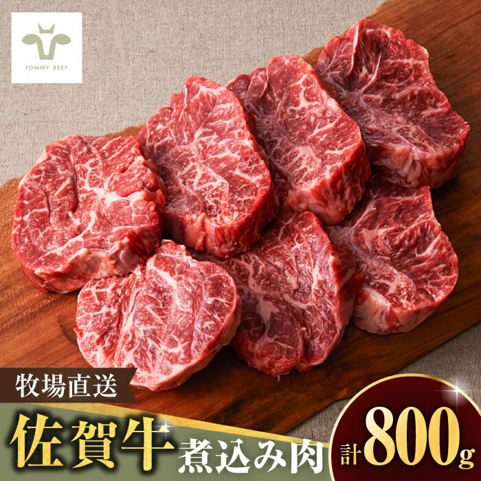 【ふるさと納税】＜牧場直送＞佐賀牛煮込み肉800g / 個包装 小分け 赤ワイン煮込み ビーフシチュー贈答 記念日 / 佐賀県 / 有限会社佐賀セントラル牧場[41ASAA082]のサムネイル