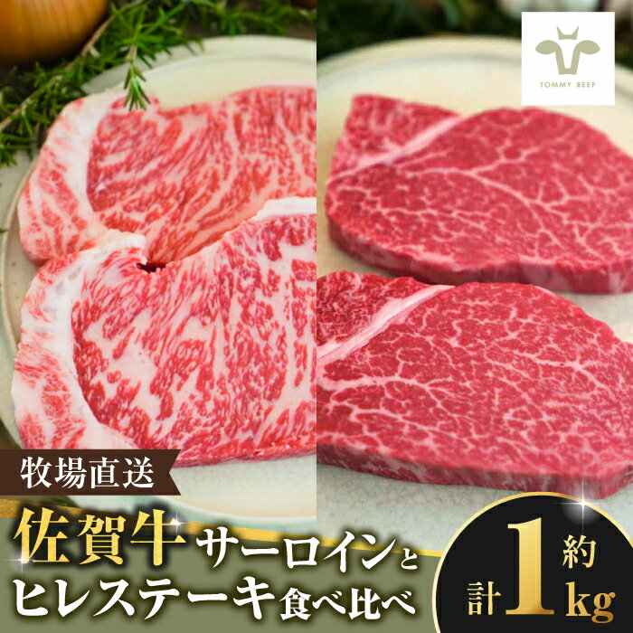 【9月30日受付終了】佐賀牛サーロインステーキ600gとヒレステーキ450g / 食べ比べ 国産和牛 ブランド牛 牛肉 霜降り サシ 希少部位 牧場直送 記念日 贈答 / 佐賀県 / 有限会社佐賀セントラル牧場 [41ASAA087]