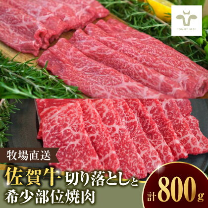 【牧場直送】至福の切り落とし500gと希少部位焼肉300g 佐賀県/有限会社佐賀セントラル牧場[41ASAA095]