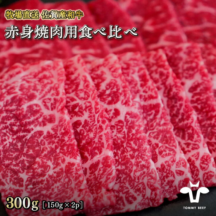 [牧場直送]佐賀産黒毛和牛 赤身焼肉用 300G:B014-040