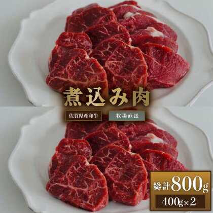 【牧場直送】佐賀産和牛 煮込み用肉 800g：B023-036