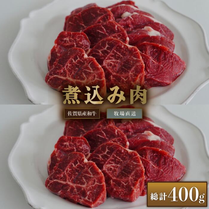 [牧場直送]佐賀産和牛 煮込み用肉 400g:B130-011