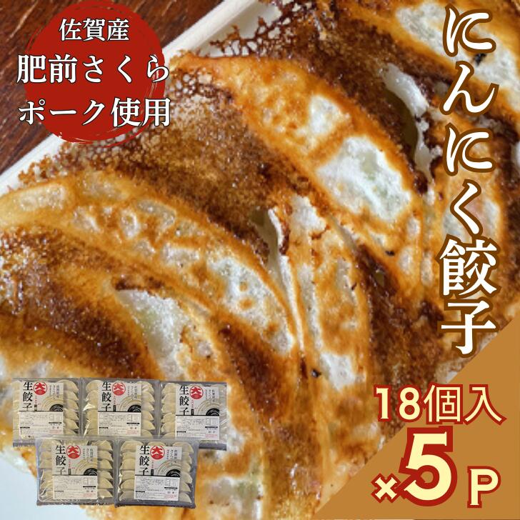 【ふるさと納税】佐賀産「肥前さくらポーク」を100%使用した餃子5Pセット(合計90個):B220-032